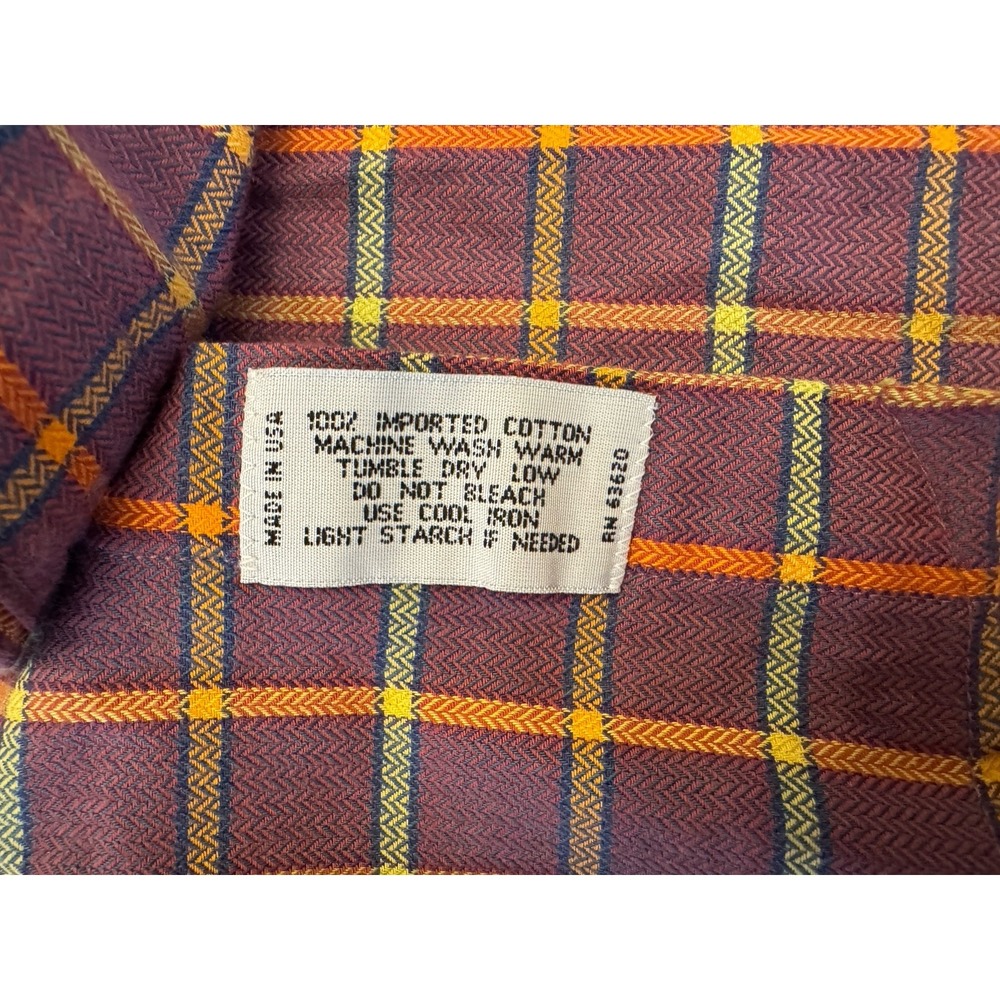 Gitman Sport Men Medium Plaid Cotton Button Up Shirt USA - Picture 6 of 9